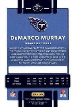 2017 Donruss - Press Proof Blue #281 DeMarco Murray Back