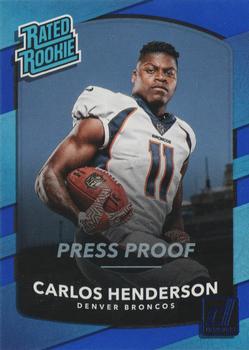 2017 Donruss - Press Proof Blue #336 Carlos Henderson Front