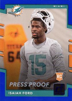 2017 Donruss - Press Proof Blue #387 Isaiah Ford Front