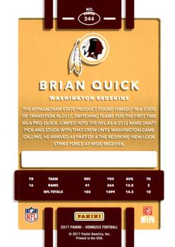 2017 Donruss - Press Proof Gold #244 Brian Quick Back