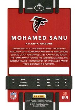 2017 Donruss - Press Proof Green #9 Mohamed Sanu Back