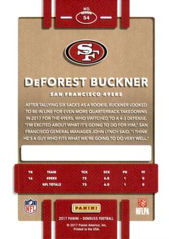 2017 Donruss - Press Proof Green #54 DeForest Buckner Back