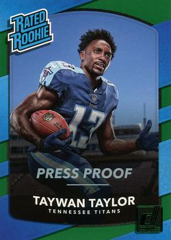 2017 Donruss - Press Proof Green #315 Taywan Taylor Front