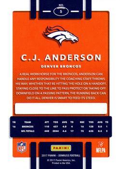 2017 Donruss - Press Proof Red #5 C.J. Anderson Back