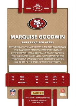 2017 Donruss - Press Proof Red #108 Marquise Goodwin Back