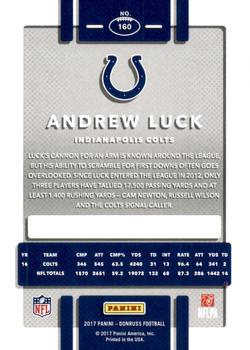 2017 Donruss - Press Proof Red #160 Andrew Luck Back