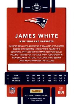 2017 Donruss - Press Proof Red #193 James White Back
