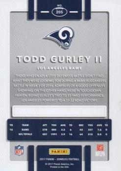 2017 Donruss - Press Proof Red #205 Todd Gurley II Back