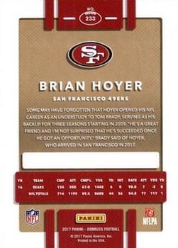 2017 Donruss - Press Proof Red #233 Brian Hoyer Back