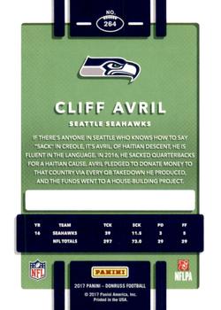 2017 Donruss - Press Proof Red #264 Cliff Avril Back