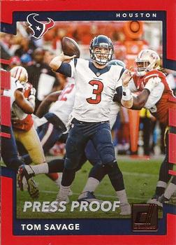 2017 Donruss - Press Proof Red #283 Tom Savage Front