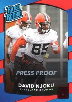 2017 Donruss - Press Proof Red #314 David Njoku Front