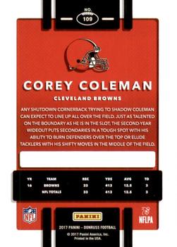 2017 Donruss - Press Proof Silver #109 Corey Coleman Back