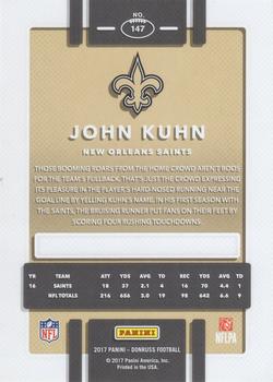 2017 Donruss - Press Proof Silver #147 John Kuhn Back