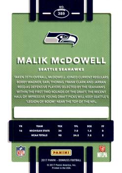 2017 Donruss - Press Proof Silver #389 Malik McDowell Back