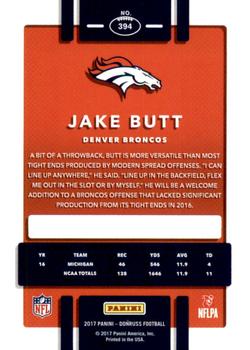 2017 Donruss - Press Proof Silver #394 Jake Butt Back