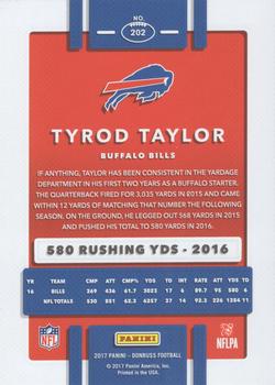 2017 Donruss - Stat Line Season #202 Tyrod Taylor Back