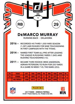 2017 Donruss - 1981 Tribute #1 DeMarco Murray Back