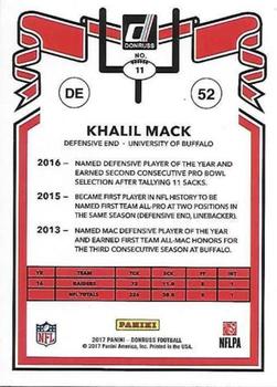 2017 Donruss - 1981 Tribute #11 Khalil Mack Back