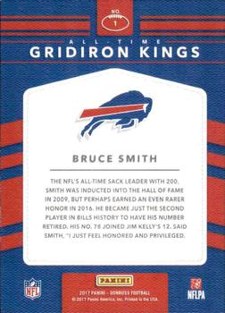 2017 Donruss - All-Time Gridiron Kings #1 Bruce Smith Back
