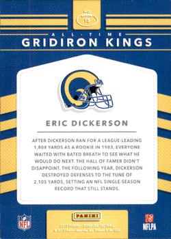 2017 Donruss - All-Time Gridiron Kings #15 Eric Dickerson Back