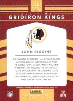 2017 Donruss - All-Time Gridiron Kings #28 John Riggins Back