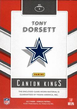 2017 Donruss - Canton Kings #3 Tony Dorsett Back