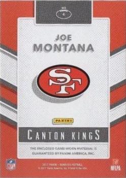 2017 Donruss - Canton Kings #4 Joe Montana Back