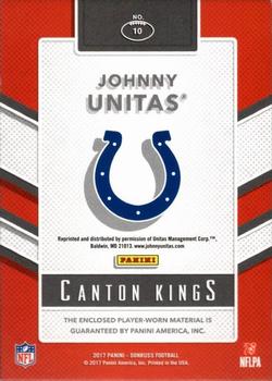 2017 Donruss - Canton Kings #10 Johnny Unitas Back
