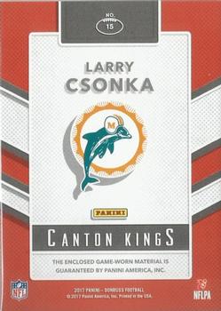 2017 Donruss - Canton Kings #15 Larry Csonka Back