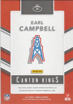 2017 Donruss - Canton Kings #20 Earl Campbell Back