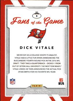 2017 Donruss - Fans of the Game #5 Dick Vitale Back