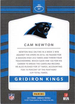 2017 Donruss - Gridiron Kings #37 Cam Newton Back