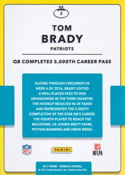 2017 Donruss - Highlights #2 Tom Brady Back