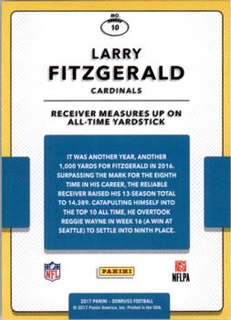 2017 Donruss - Highlights #10 Larry Fitzgerald Back