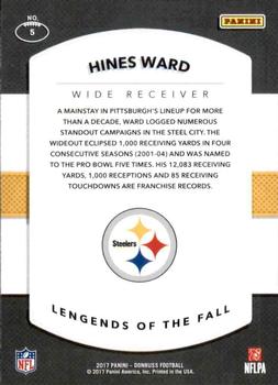 2017 Donruss - Legends of the Fall #5 Hines Ward Back