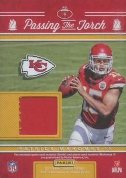 2017 Donruss - Passing the Torch Jerseys Prime #6 Alex Smith / Patrick Mahomes II Back