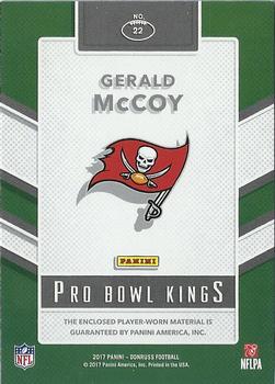 2017 Donruss - Pro Bowl Kings #22 Gerald McCoy Back