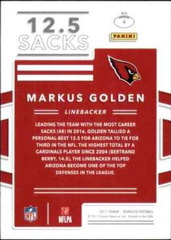 2017 Donruss - Production Line Sacks #4 Markus Golden Back
