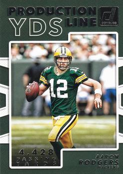 2017 Donruss - Production Line Yardage #4 Aaron Rodgers Front