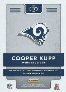 2017 Donruss - Rookie Phenom Jerseys Laundry Tag NFL Shield #18 Cooper Kupp Back