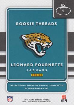 2017 Donruss - Rookie Threads #2 Leonard Fournette Back