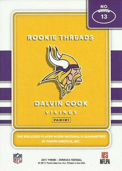 2017 Donruss - Rookie Threads #13 Dalvin Cook Back