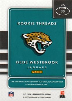 2017 Donruss - Rookie Threads #30 Dede Westbrook Back