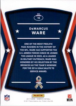 2017 Donruss - Salute to Service #16 DeMarcus Ware Back