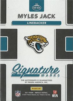2017 Donruss - Signature Marks #SM-MJK Myles Jack Back