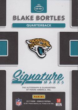 2017 Donruss - Signature Marks #SM-BBT Blake Bortles Back