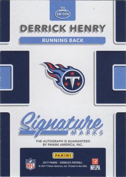 2017 Donruss - Signature Marks Blue #SM-DHR Derrick Henry Back