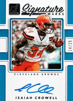 2017 Donruss - Signature Marks Blue #SM-ICW Isaiah Crowell Front