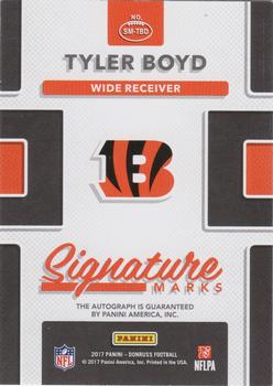 2017 Donruss - Signature Marks Blue #SM-TBD Tyler Boyd Back